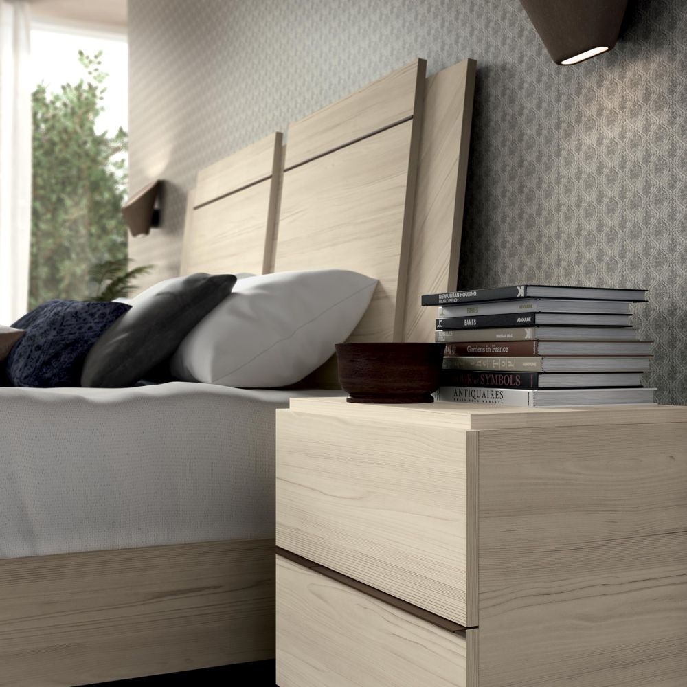 Product photograph of Status Perla Night White Larch Italian 2 Drawer Night Table from Choice Furniture Superstore.